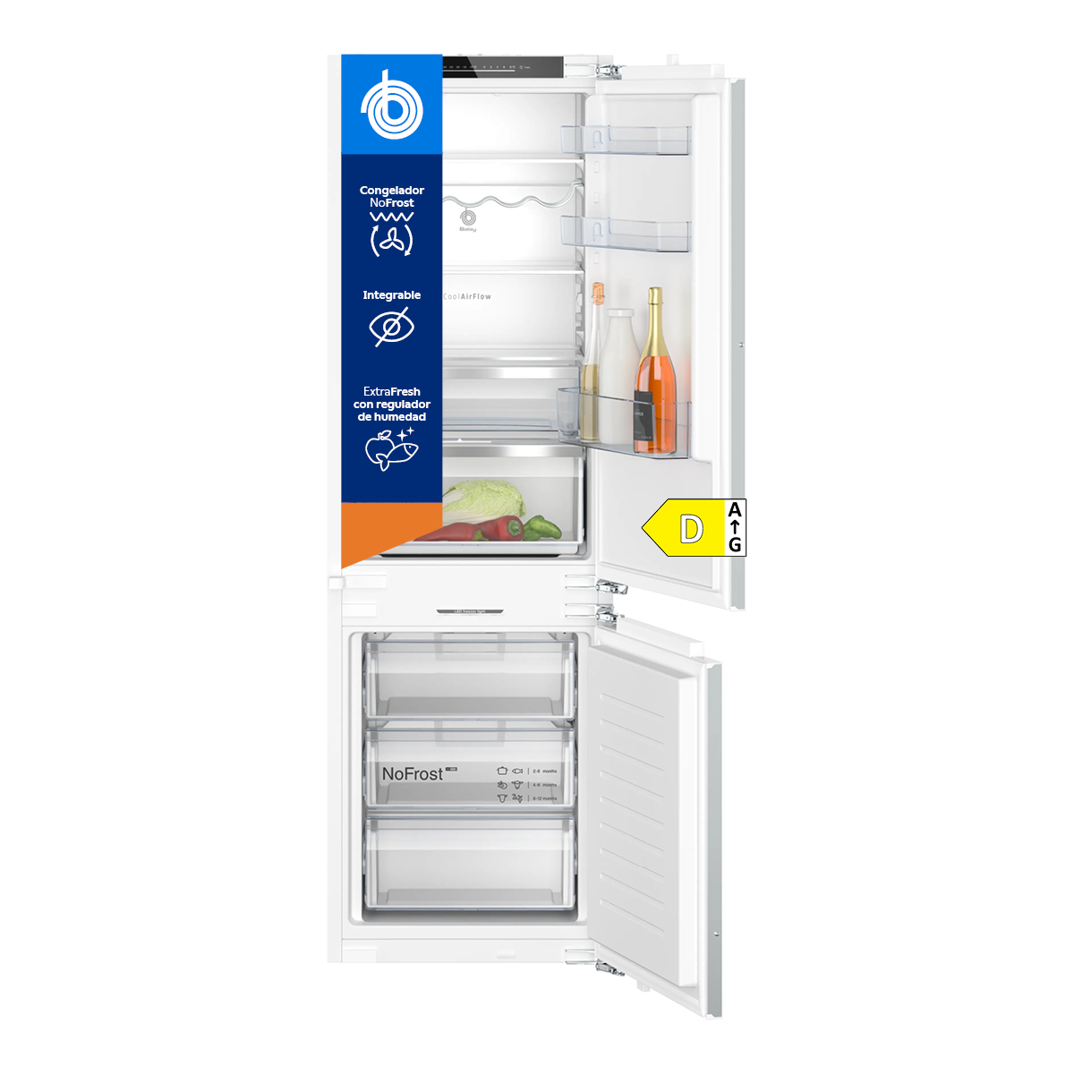 Balay 3KID767F - Frigorífico combi integrable