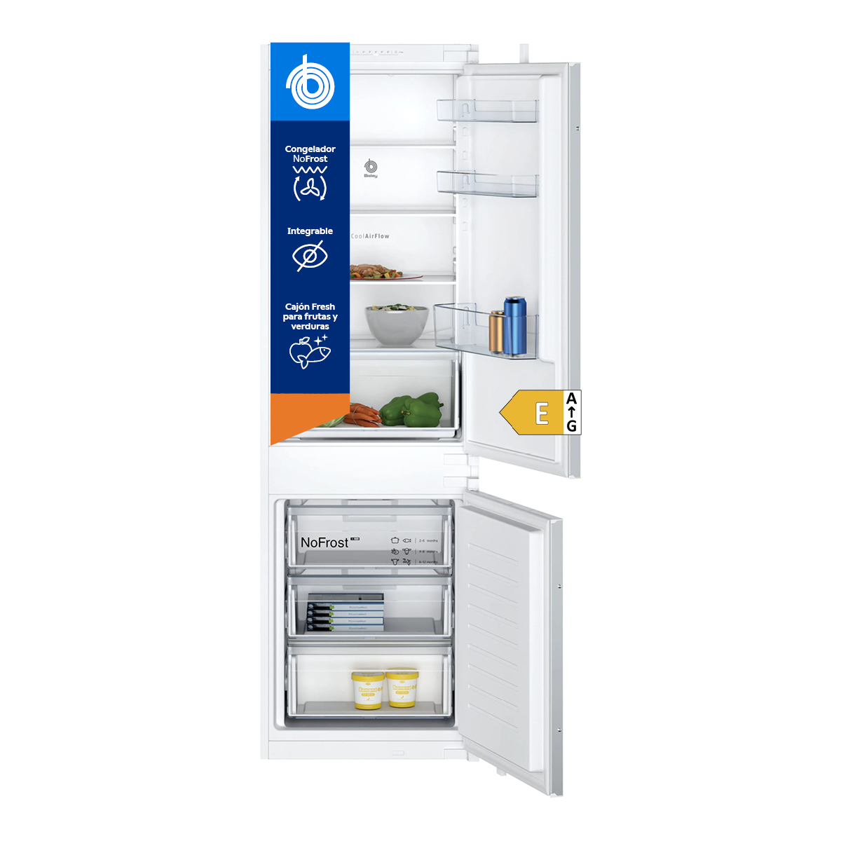 Balay 3KIE712F - Frigorífico combi integrable