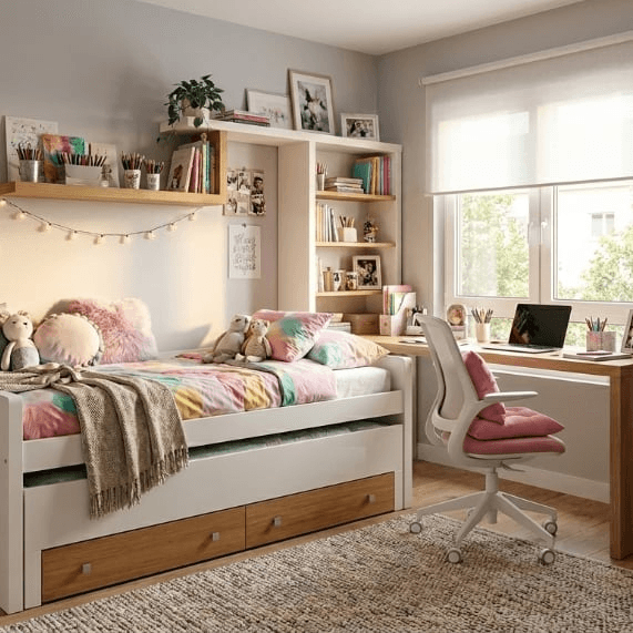 juvenil con cama extraíble cajones