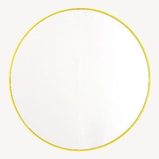 Espejo Circular Color Amarillo (Elegir Tamaño)