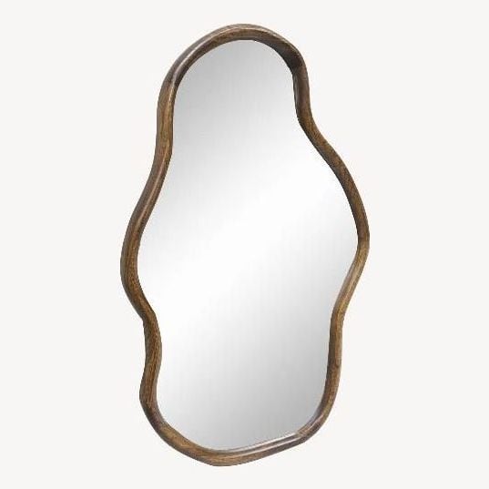 Espejo Irregular Madera Nogal 90*60 Cm