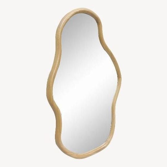 Espejo Irregular Madera Roble 90*60 Cm