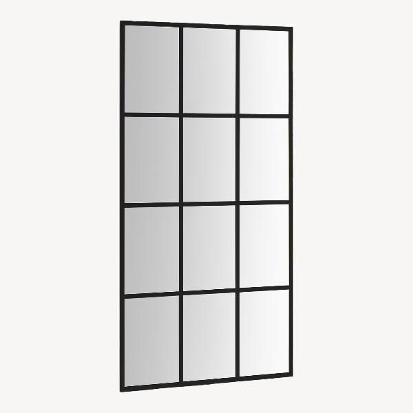 Espejo Metal Ventana Negro 180*90