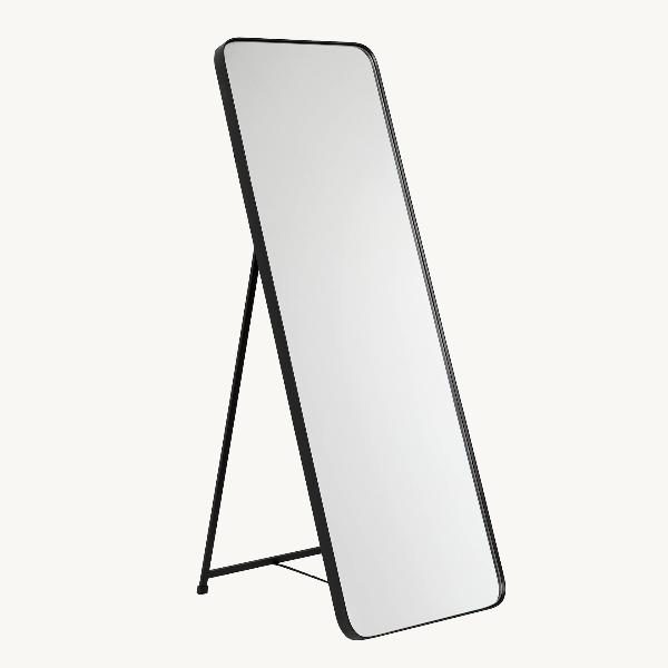 Espejo Vestidor De Suelo. Acabado Negro. 150*50 Cm