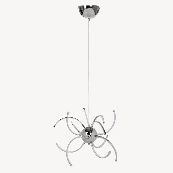 Lámpara de techo led cromada. 120x40x40 cm