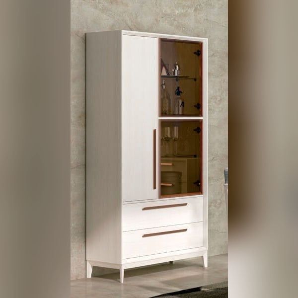 EC114 – VITRINA DE 100 IZDA CON BANCADA MADERA ESTORIL