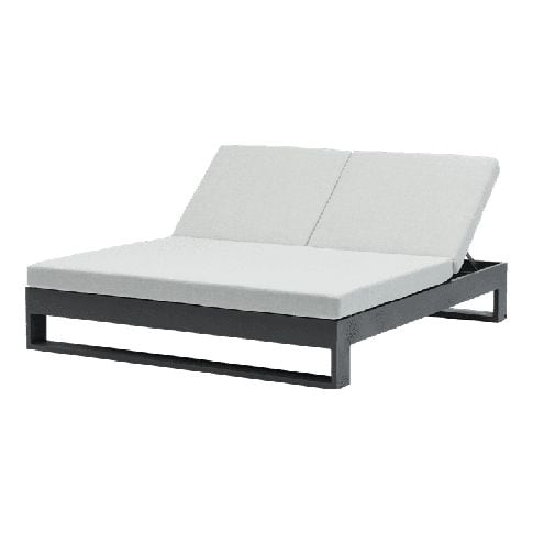 Niland daybed anthracite aluminum / medium grey textile