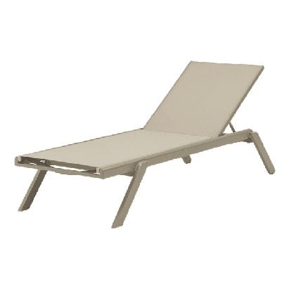 Alameda sun lounger taupe aluminium / taupe textilene